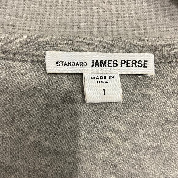 James Perse Ruched 3/4 Sleeves Shirt Dress Gray Women's Size 1 / Small - Picture 3 of 6